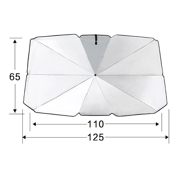 Car Sun Protection Heat Insulation Umbrella Type Sunshade Folding Umbrella Automobile Sunshade Car Front Gear Car Sunshade