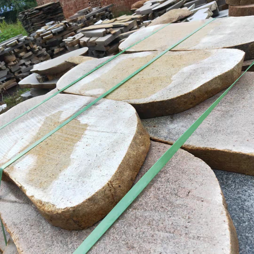 鹅卵石汀步石草坪脚踏石庭院花园仿古文化石户外园林踏步石地面砖