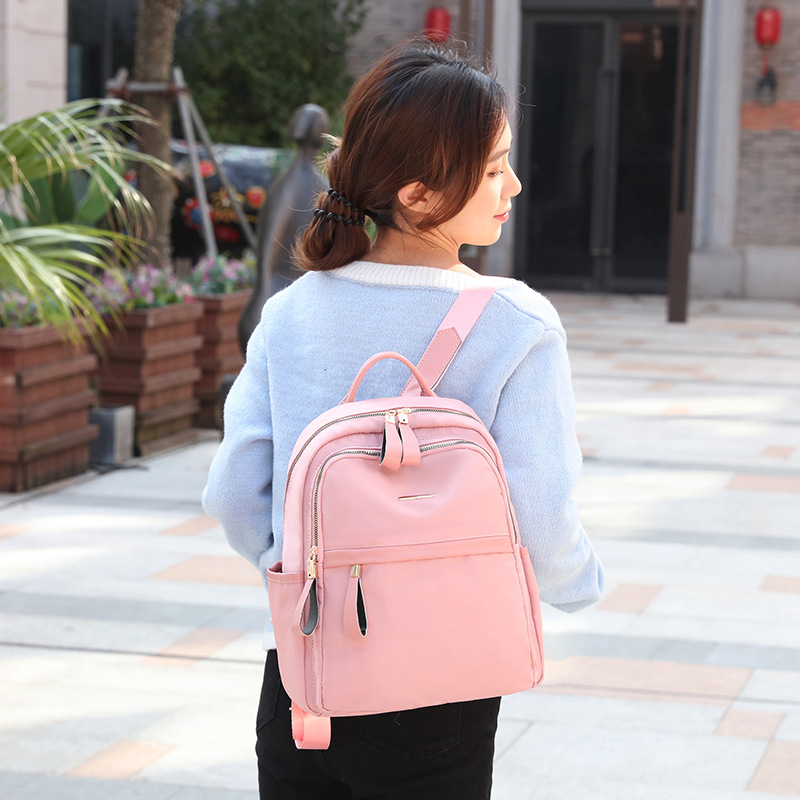 Women's Bag 2022 Spring New Casual Junior High School the Campus of Middle School Large Capacity Schoolbag Travel Nylon Backpack Wholesale