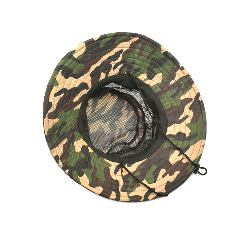Men's Summer Sun Hat 2023 Foreign Trade Outdoor Fishing Cap Camouflage Mountaineering Sun Hat Female Big Brim Sun Protection Hat