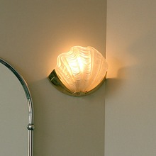 法式全铜贝壳壁灯卧室中古客厅过道玄关玻璃装饰墙壁灯具