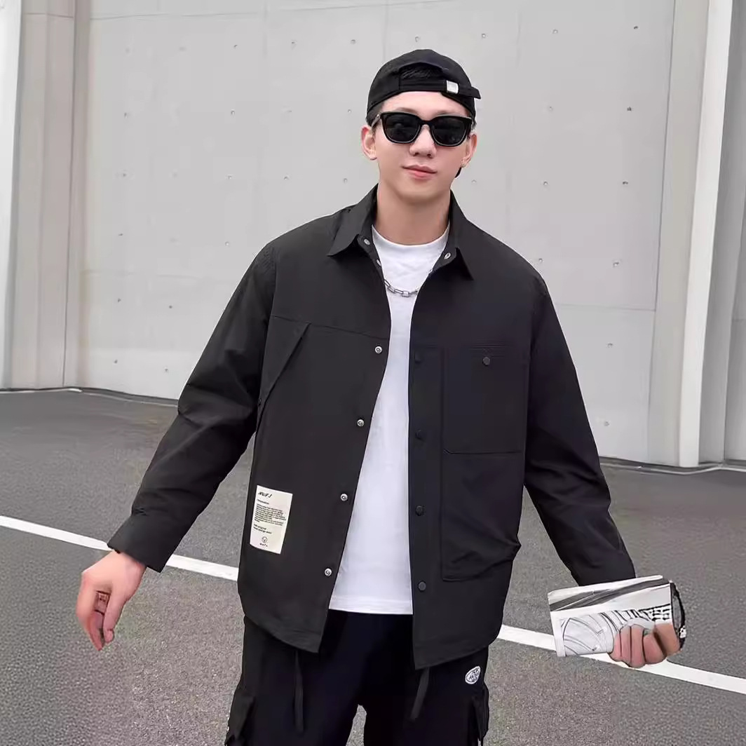 男士衬衣2024春季新款男装时尚潮流靓仔青年外穿时尚港风开衫