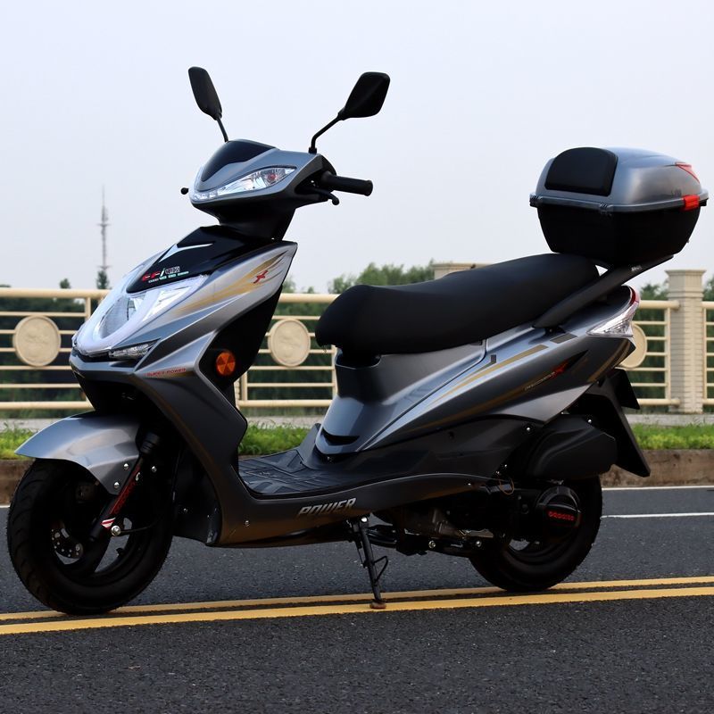 新款超级鹰125踏板车摩托车国四电喷燃油车迅鹰尚领加油助力车