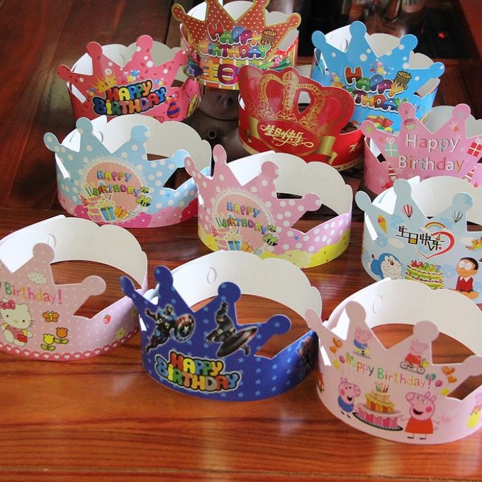 厂家批发 可爱儿童生日公主王子皇冠帽子派对发光帽装扮用品头饰
