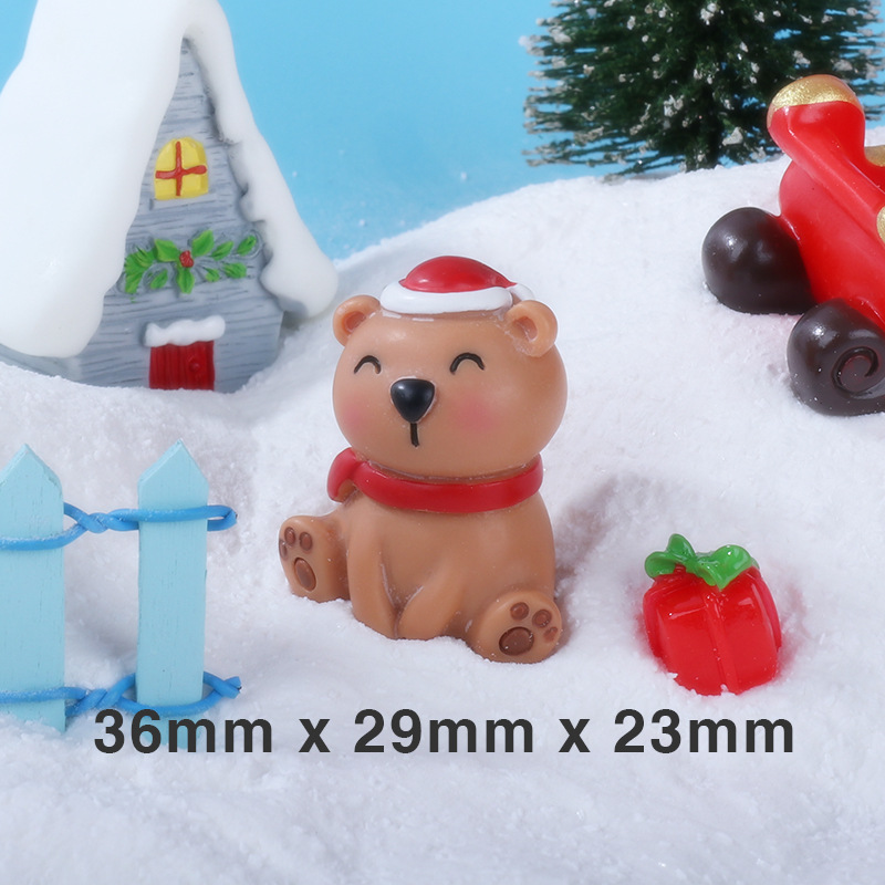 Micro Landscape Ornaments Cartoon Santa Claus Snow Scene Window Accessories Creative Resin Accessories Crafts Home Decoration