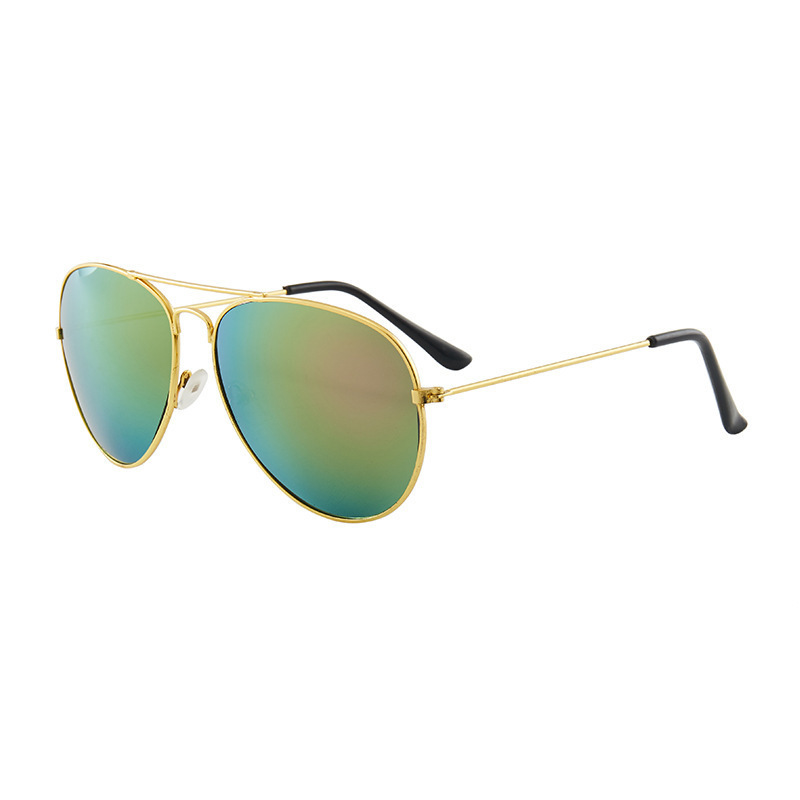 3026 Color Film Large Frame Toad Sunglasses Men and Women Metal Sunglasses Sun Glasses Pilot Factory Wholesale