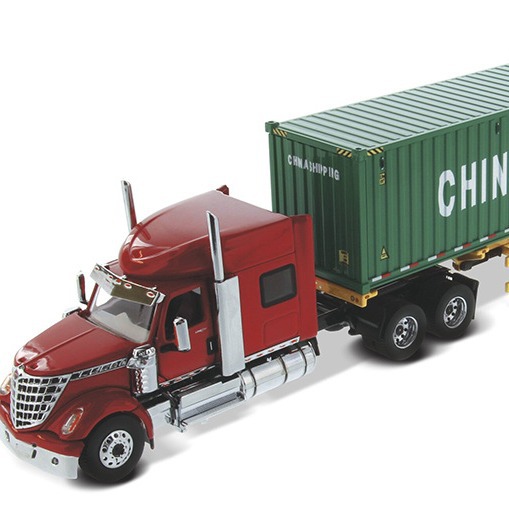 dm工程车1/50 international 40 container万国集装箱货柜车模型
