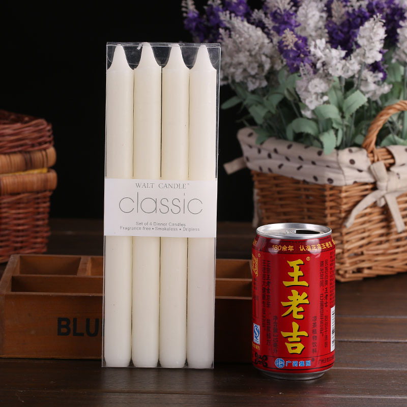 [Small Wholesale] Classic/European Pole Candle Romantic Wedding Celebration Decoration Ivory White Long Brush Holder Pole Candle Candle