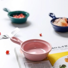 北欧创意个性简约碟子陶瓷西餐碟酱料调味碟家用圆碟沙拉番茄酱碟