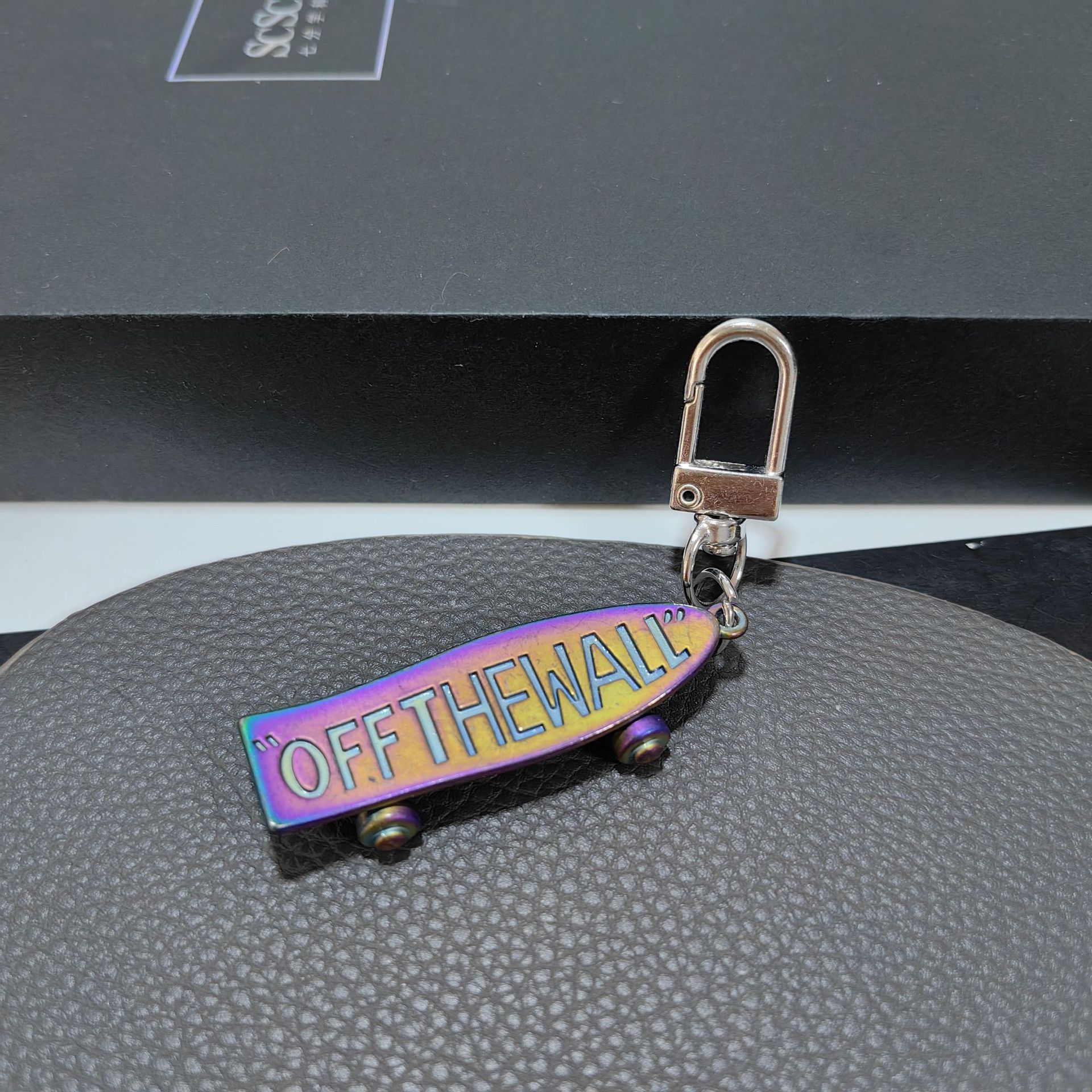 Cross-Border Dazzling Color Letters Scooter Keychain Zinc Alloy Pendant Punk Car Key Chain Handbag Pendant