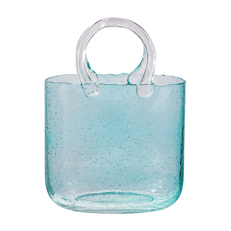 Bag Vase Ins Style Decorative Glass Basket