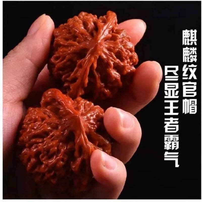 机刷包浆玉化文玩核桃麒麟纹官帽四座楼狮子头文玩核桃文玩手串批