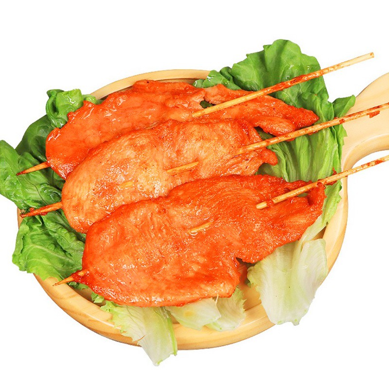 迪拜大里脊油炸烧烤铁板里脊肉串调理腌制鸡肉串里脊肉片200串箱