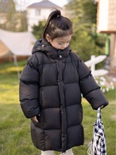 真90白鸭绒男童女童韩版儿童羽绒服长袖加厚童装中长款外套
