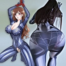 情趣内衣sm高潮免脱漆皮拉链套装镜面露臀紧身机车制服女现货