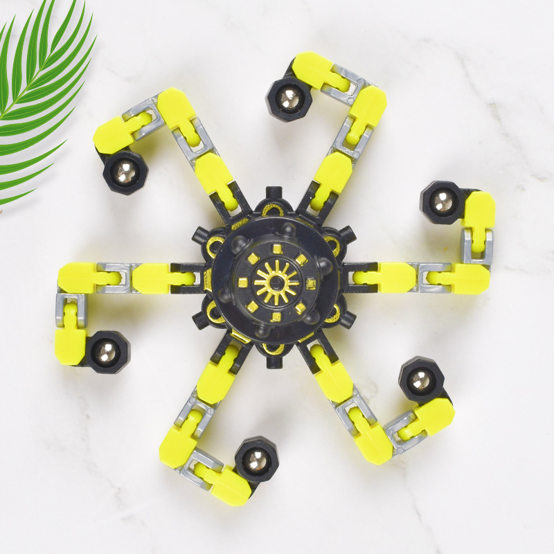 Tiktok's Same Fingertip Gyro Mechanical Cross-Border Decompression Puzzle Luminous Deformation Hand Spinner Children's Toys Wholesale