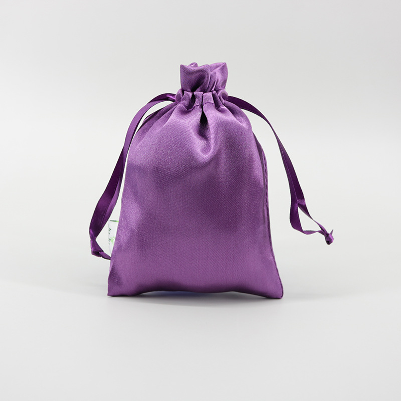 批发紫色抽绳束口袋定制涤纶收纳袋广告宣传宣传帆布手提袋定做