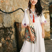 新疆旅游衣服丽江民族风女装西藏云南出游穿搭适合拍照好看的裙子