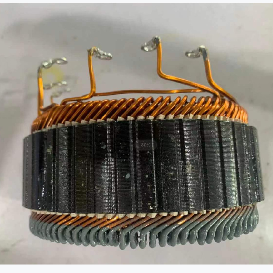 发电机扁线定子总成铁芯 128.5直径,厚33.5,双线三相扁线定子