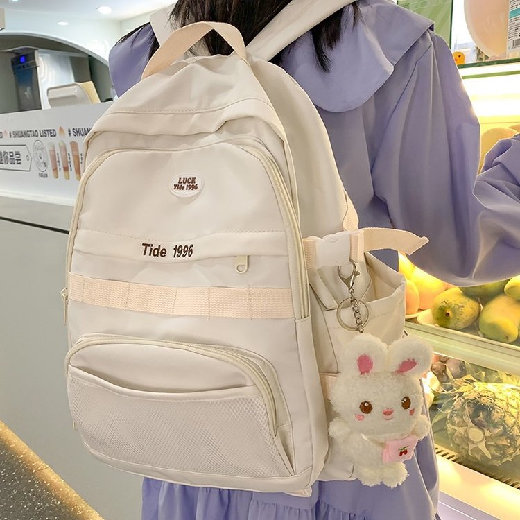 Men's Backpack Large Capacity Simple Junior High School High School and College Student Schoolbag Female Leisure Sports Travel Computer Backpack