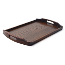 日式木质托盘长方形茶盘水杯托盘家用木盘子餐盘端菜盘带把手声奇