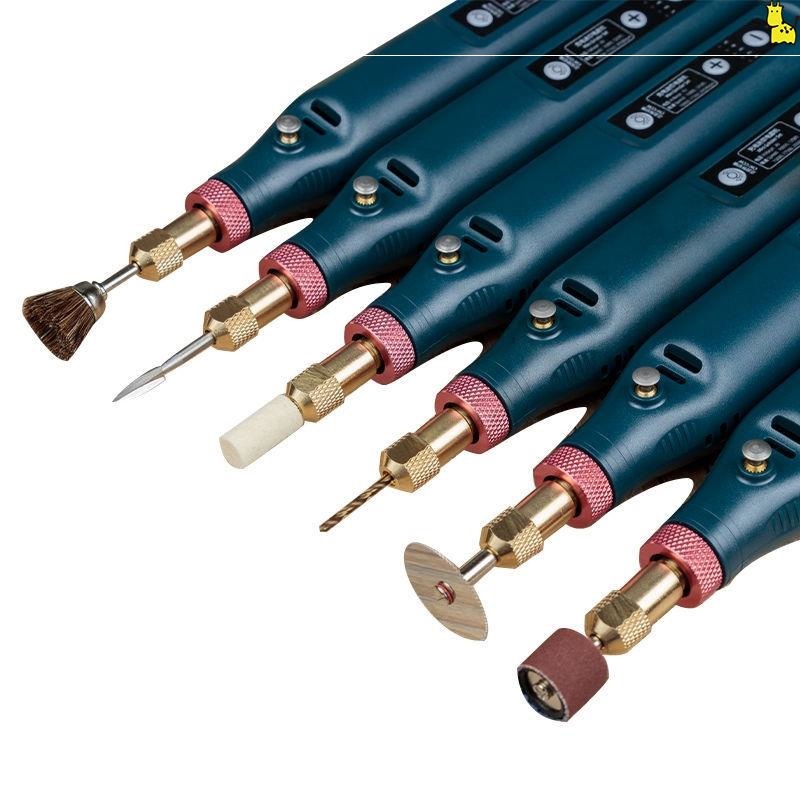 根雕打磨工具全套电木雕文玩玉石抛光雕刻工具打磨机电动笔小电钻