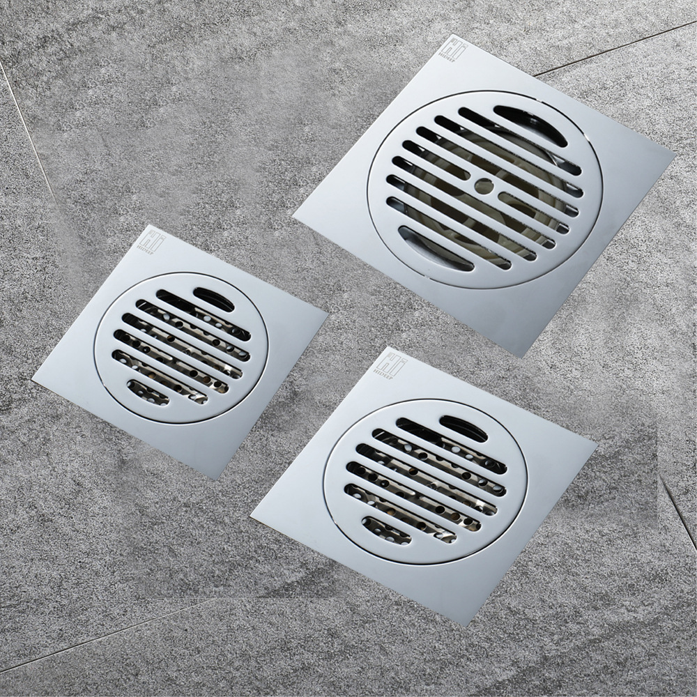 hideep防臭铜地漏镀铬网面大流量防返水淋浴房地漏批发hidl112