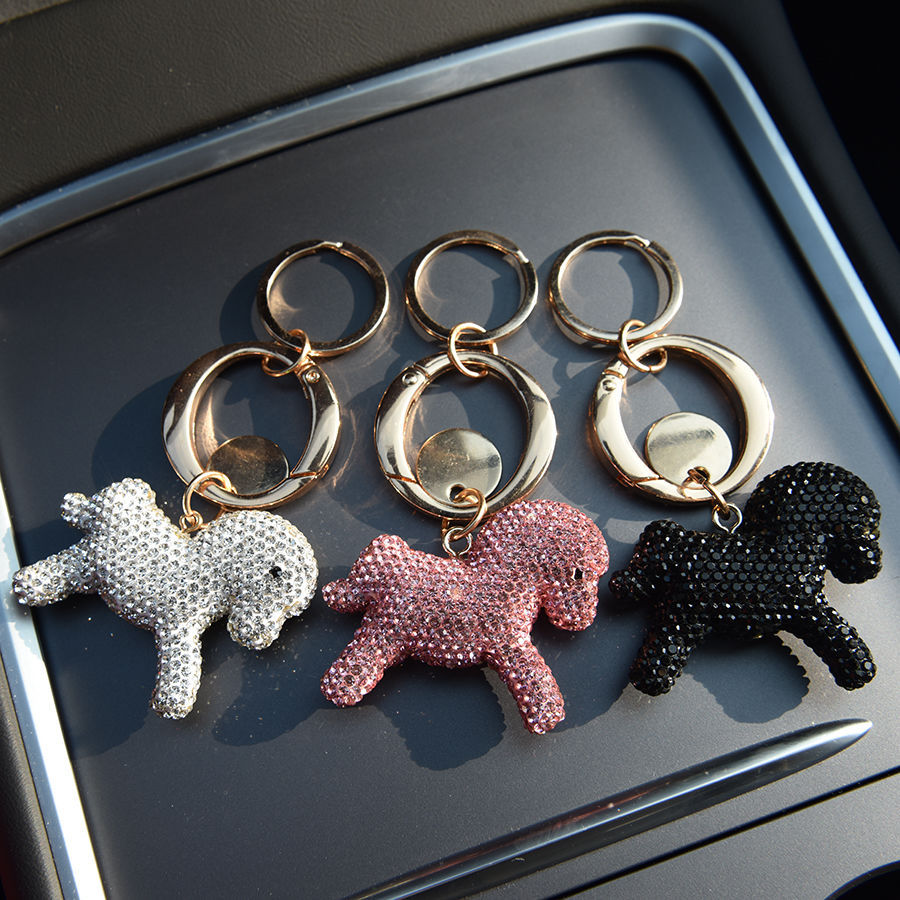 新款q圈小马钥匙扣手工镶嵌人工宝石精美豪华钥匙链汽车钥匙扣