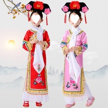 WZXSK儿童格格服女童古装表演服清朝贵妃宫廷装满族民族服装幼儿