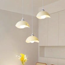 餐厅吊灯北欧艺术创意蛋壳设计吧台吊灯现代简约奶油风餐桌吊线灯