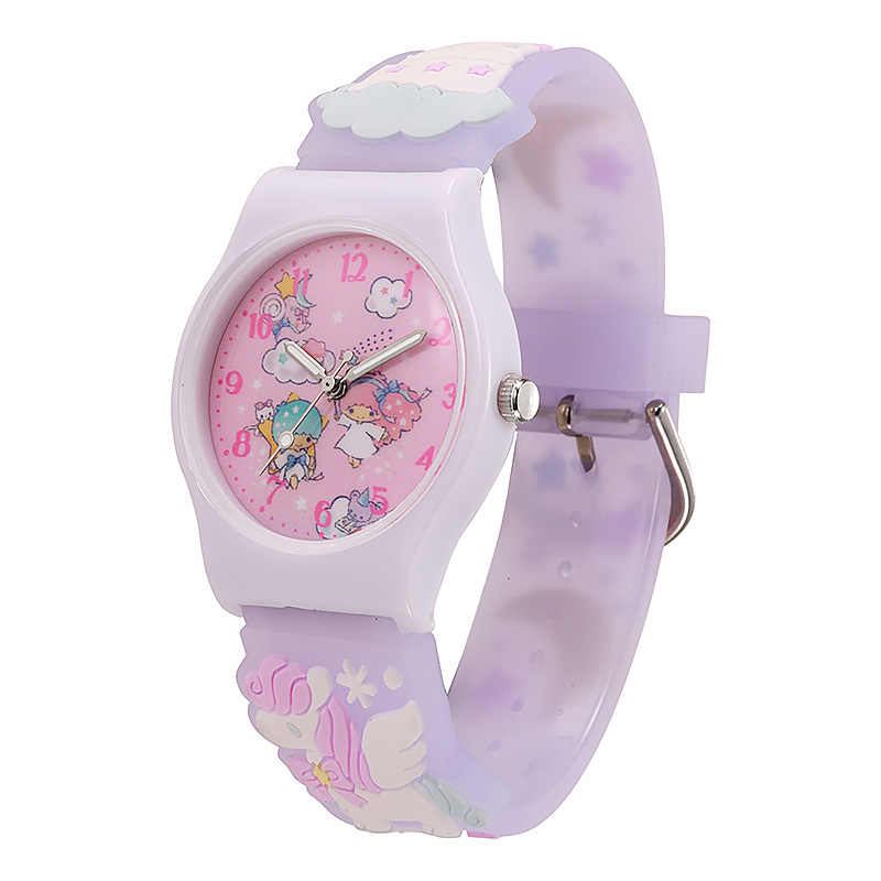 New Cute Cartoon Children's Watch Jelly Sanrio Primary School Student Watch Quartz Watch Gifts for Boys and Girls