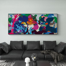 潮牌艺术KAWS装饰画大幅抽象涂鸦艺术壁画走廊客厅沙发背景挂画