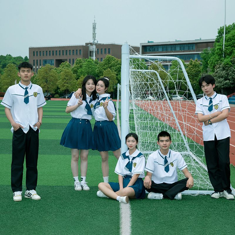 实拍,六年级 初中高中学生班服衬衫套装毕业照拍照学校演出校服