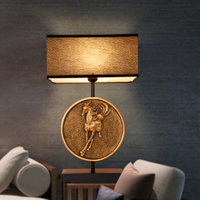 新中式创意个性台灯酒店大厅客厅卧室床头柜书房茶室复古装饰灯具