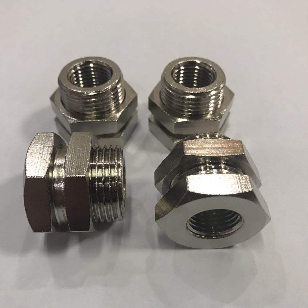 黄铜定制 全铜内外丝接1/2外丝转3/8内丝 补芯变径水暖配件接头