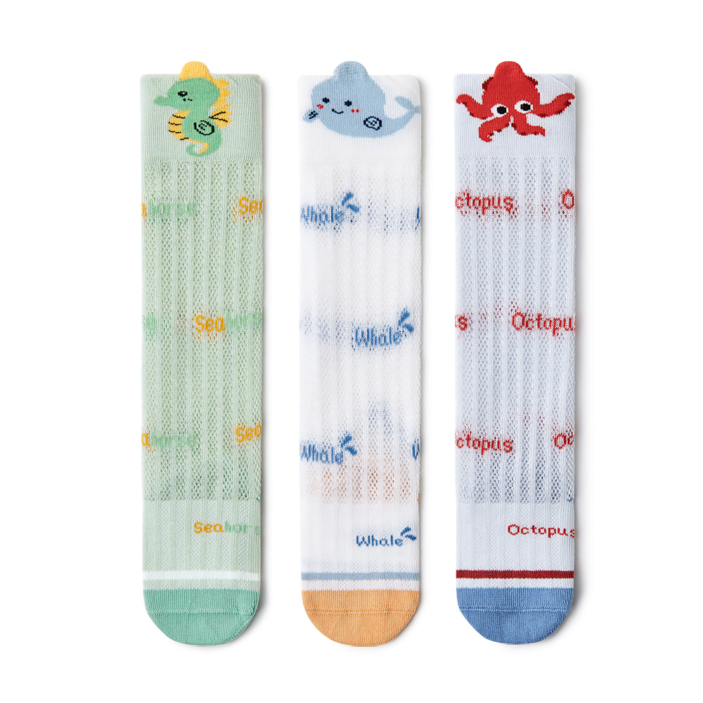 Baby & Kids Tights, 3 Pack/Box, Thin Long Socks - Cute Patterns