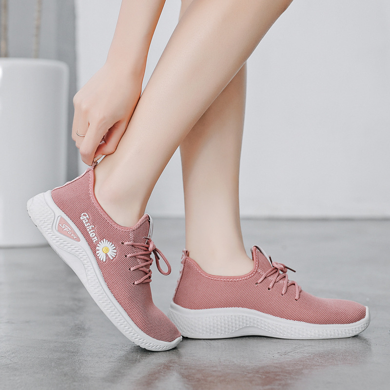 Spring and Summer New Little Daisy Women's Cloth Shoes Breathable Casual Shoes Female Sneaker Student Shoes Stall Supply Wholesale