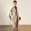 Water ripples Cashmere coat overcoat senior New products Same item Casual Mid length version Woolen overcoat