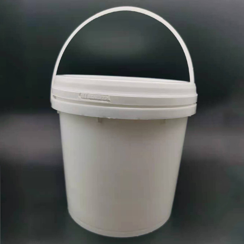 厂家销售5l压盖塑料桶手提塑料圆形调料桶加厚pp圆桶化工桶