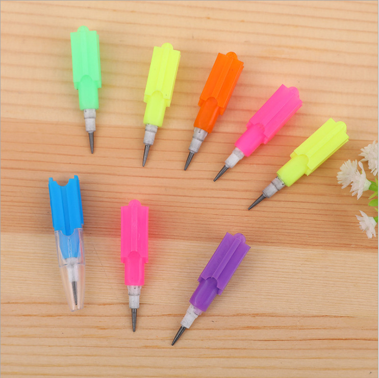 Creative Stationery Rainbow Building Blocks Bullet Pencil Student Kindergarten Small Gift Changeable Color 8 Sections