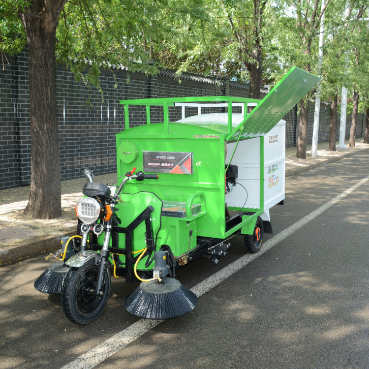 驾驶式树叶清扫车环卫人行道真空吸尘小型公园三轮电动落叶收集车