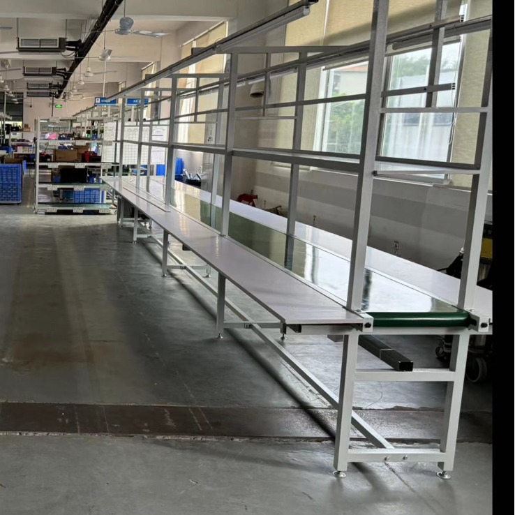 带式输送机物流分拣流水线颗粒物料食品爬坡机带工作台照明灯