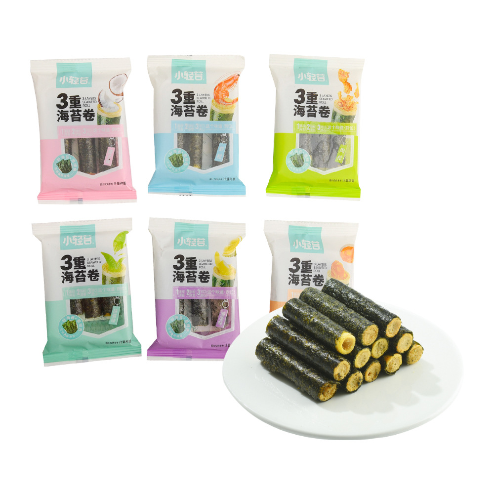 小轻苔肉松蛋卷海苔卷散装3kg网红儿童零食营养健康海苔夹心卷