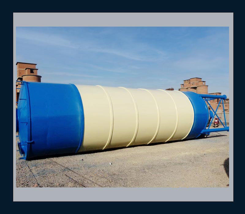 卧式水泥仓免基础煤灰50吨80吨100吨搅拌站方形料仓卧式水泥罐