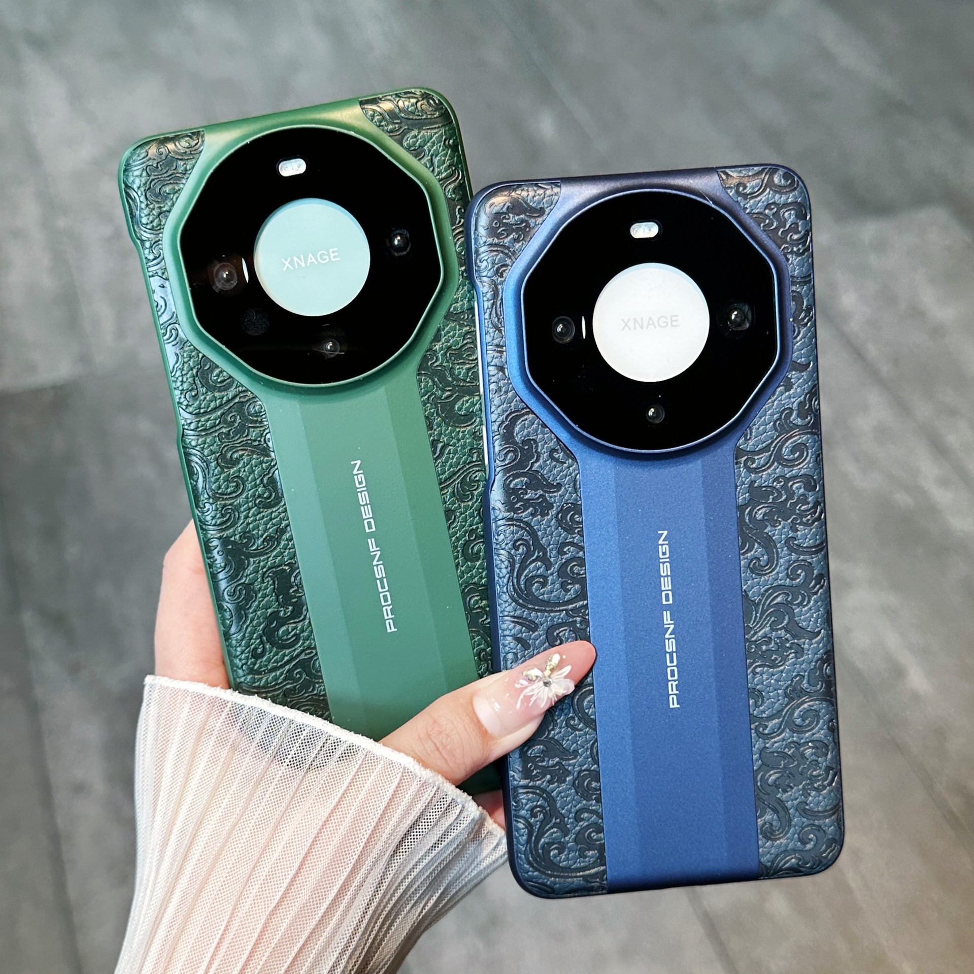 国风龙纹保时捷适用华为mate60pro手机壳荣耀magic6高端p50保护套