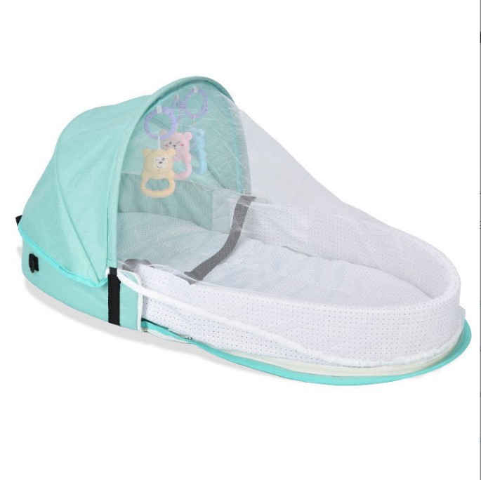 Portable Folding Anti-Pressure Baby Bed in Bed Newborn Baby Isolation Bionic Travel Crib Mosquito Net