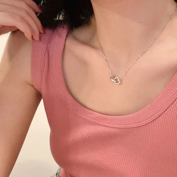 XINGX Necklace for Women Ins Special-Interest Design High-Grade Light Luxury Clavicle Chain Bow Necklace Student Girlfriends Pendant