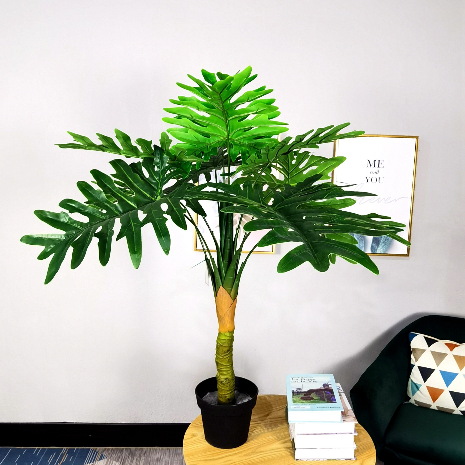 各类款式仿真喜林芋 春芋树 塑胶假植物小盆栽落地摆放景观