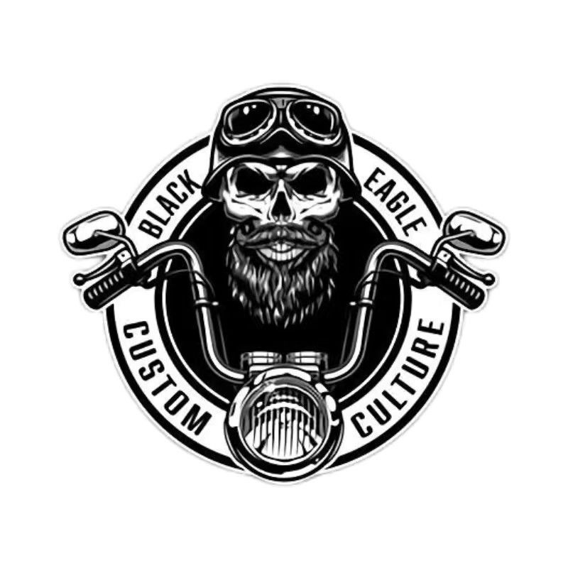 跨境摩托车贴骷髅头贴纸汽车贴忠于复古ktm复古机车头盔贴纸小贴