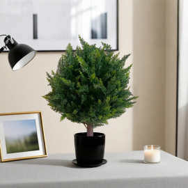 仿真地插松柏树绿植盆栽家居庭院商场花箱塑料户外装饰摆件现货批